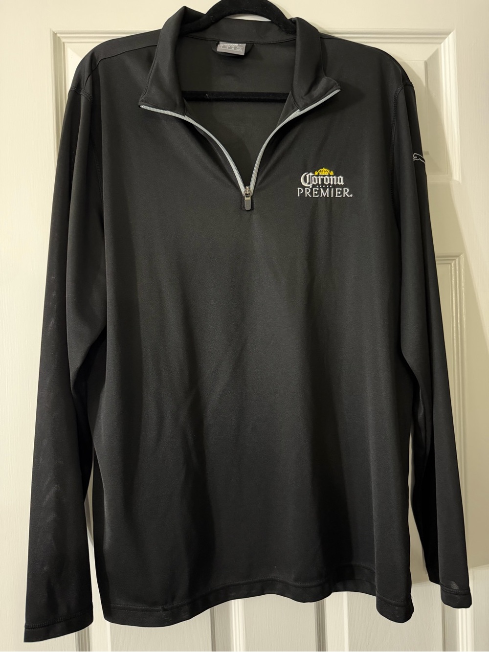Puma Black Lightweight Quarter-Zip Pullover with Corona Premier Logo